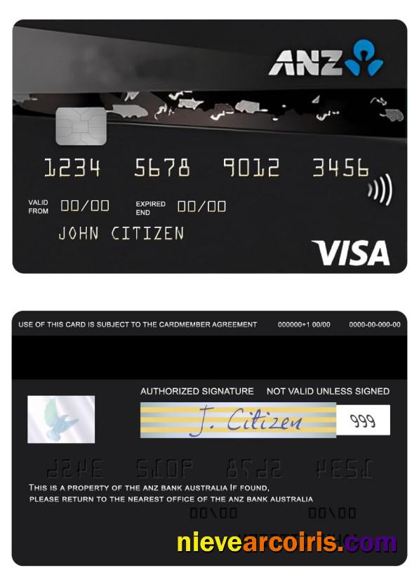 Australia ANZ Rewards Black credit visa card